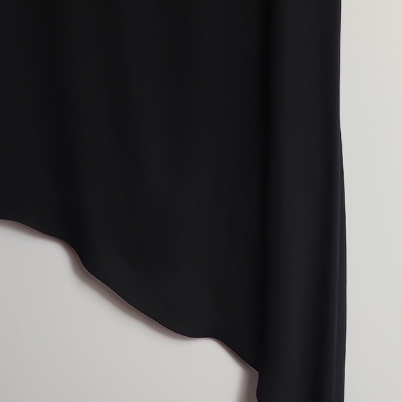 BCBGMAXAZRIA Cecil Asymmetric Sleeveless Top In Black Size Small - Picture 14 of 16